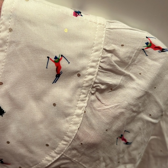 Anthropologie 23 of 52 Conversations Skier Button Down Shirt Size 0 - Picture 3 of 4
